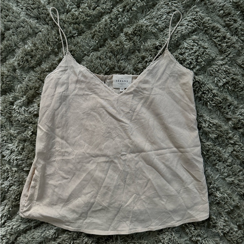 Sezane 100% silk tank top